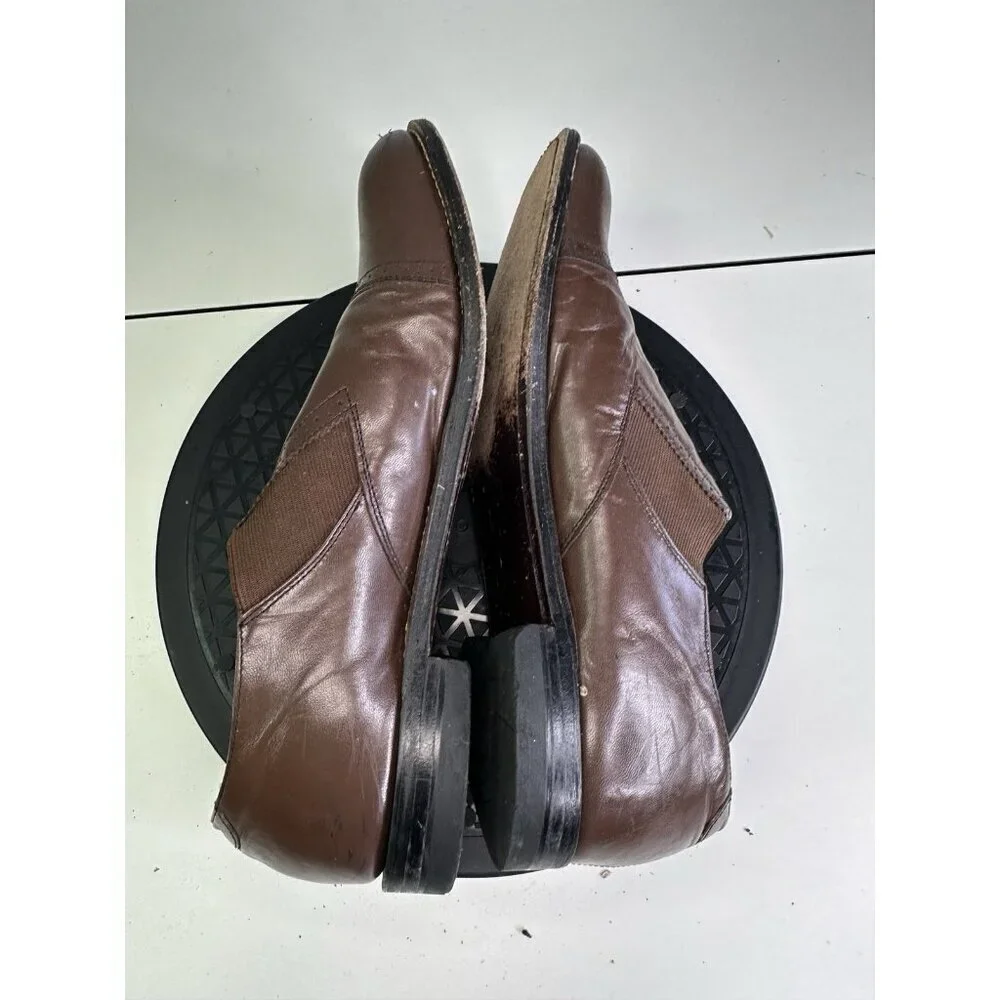 VINTAGE Stacy Adams Men's Brown Leather Loafers Size 10.5 D